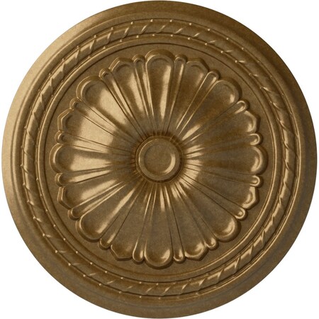Ekena Millwork Alexa Ceiling Medallion (Fits Canopies up to 2 7/8"), Hand-Painted Pale Gold, 20 1/2"OD x 1 7/8"P CM20ALPAS